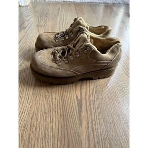VTG Route66 Y2K Creepers Grunge Jammers Platform Chunky Lug Sole Tan Suede Sz 8